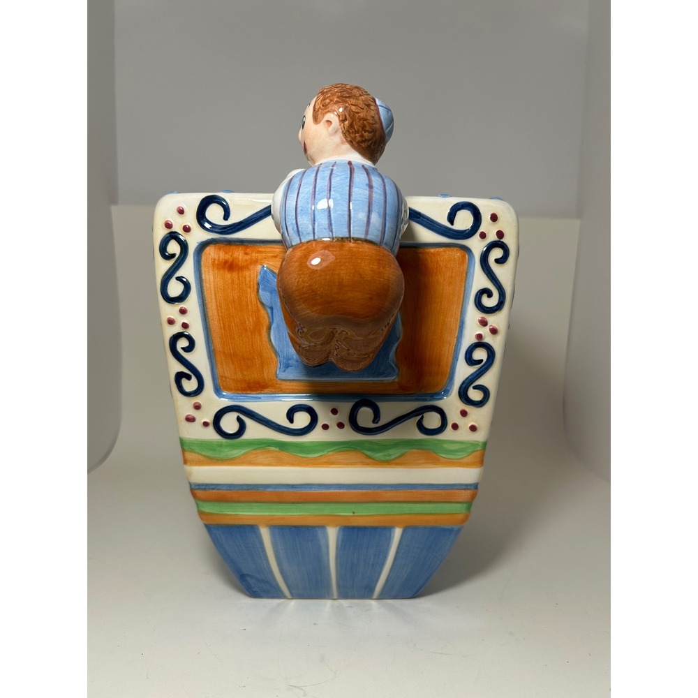 Lotus 1999 Handcrafted Ceramic Dreidel Cookie‎ Jar Hanukkah Holiday Decor Large - Picture 3 of 11